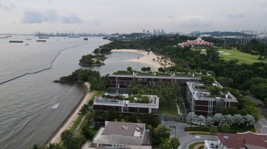 Sentosa, Singapore - July 14, 2022: The Landmark Buildings and Tourist Attractions of Sentosa Island, Singapore