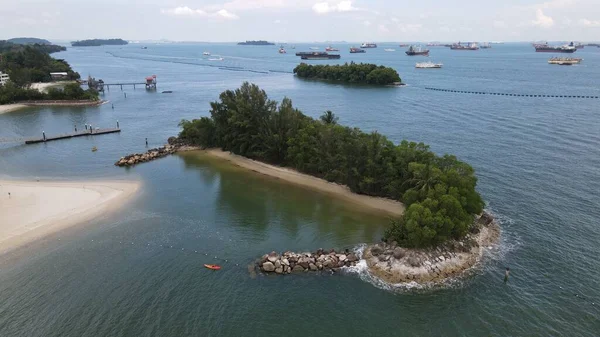 Sentosa Singapur Temmuz 2022 Sentosa Adası Tarihi Binalar Turist Çekimleri — Stok fotoğraf