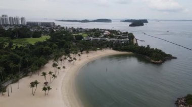 Sentosa, Singapore - July 14, 2022: The Landmark Buildings and Tourist Attractions of Sentosa Island, Singapore