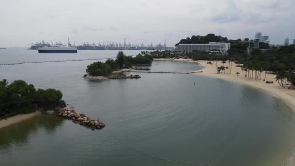 Sentosa Singapore July 2022 Landmark Buildings Tourist Attractions Sentosa Island — 비디오