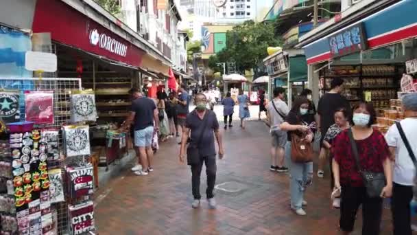 Singapore City Singapore July 2022 Streets Bugis Orchard Chinatown — Stock Video