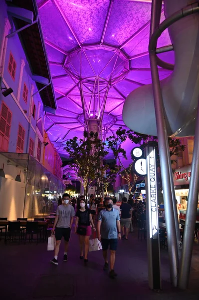 Clarke Quay Singapura Julho 2022 Famoso Belo Clarke Quay Lado — Fotografia de Stock