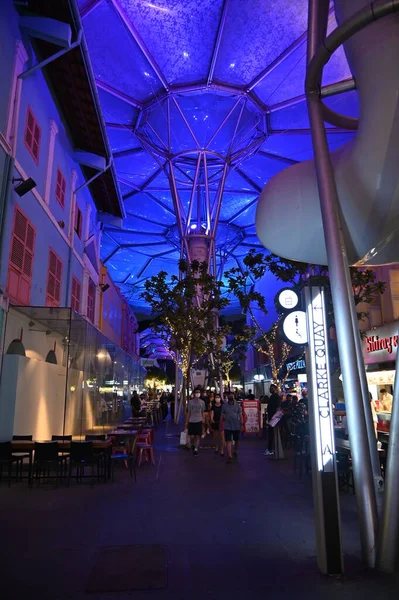 Clarke Quay Singapore July 2022 Famous Beautiful Clarke Quay Singapore — Fotografia de Stock