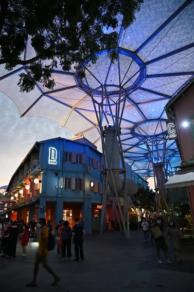 Clarke Quay Singapore July 2022 Famous Beautiful Clarke Quay Singapore — Foto de Stock