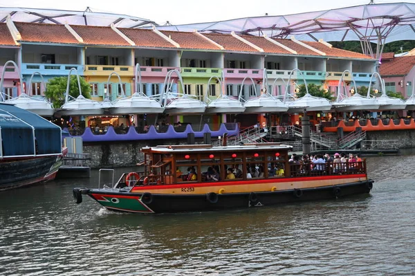 Clarke Quay Singapore July 2022 Famous Beautiful Clarke Quay Singapore — Stockfoto