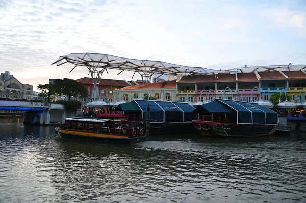 Clarke Quay Singapura Julho 2022 Famoso Belo Clarke Quay Lado — Fotografia de Stock