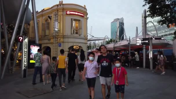 Singapore City Singapore July 2022 Streets Bugis Orchard Chinatown — Stockvideo