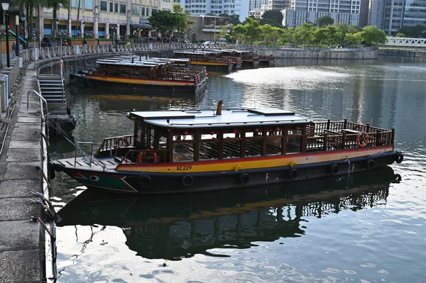 Marina Bay, Singapore - July 13, 2022: The Landmark Buildings and Tourist Attractions of Singapore