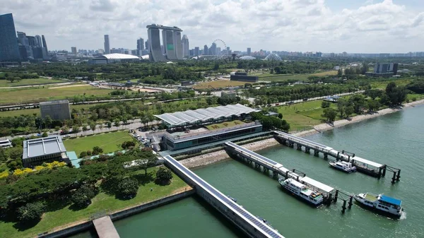 Marina Bay Singapore July 2022 Landmark Buildings Tourist Attractions Singapore — Stock fotografie