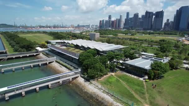 Marina Bay Singapore July 2022 Marina Bay Cruise Centre Terminal — Stockvideo