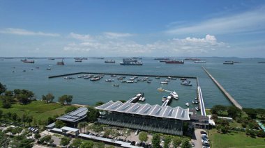 Marina Bay, Singapore - July 13, 2022: The Landmark Buildings and Tourist Attractions of Singapore