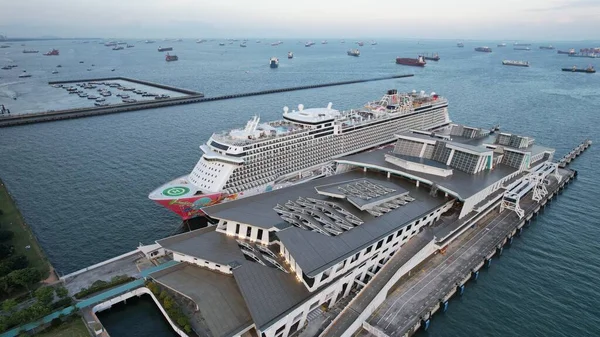 Marina Bay Singapore July 2022 Marina Bay Cruise Centre Terminal — 图库照片