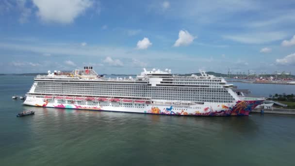 Marina Bay Singapore July 2022 Marina Bay Cruise Centre Terminal — Stok video