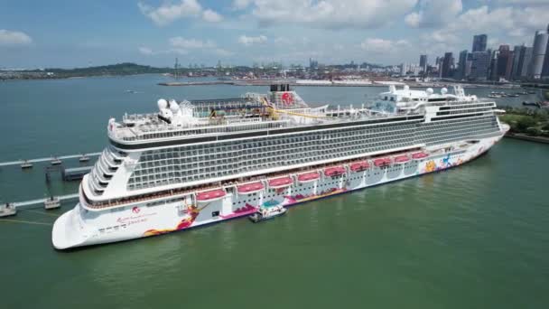 Marina Bay Singapur Juli 2022 Das Marina Bay Cruise Centre — Stockvideo