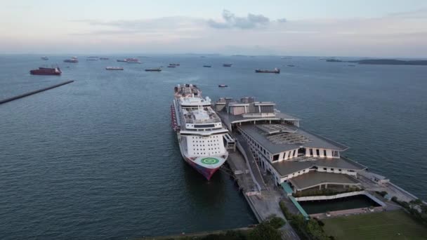 Marina Bay Singapur Juli 2022 Das Marina Bay Cruise Centre — Stockvideo