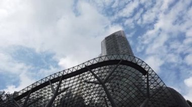 Marina Bay, Singapore - July 17, 2022: The Marina Bay Cruise Centre Terminal where Luxury Cruise Ships are Docking