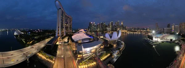 Marina Bay Singapore July 2022 Landmark Buildings Tourist Attractions Singapore — Foto Stock