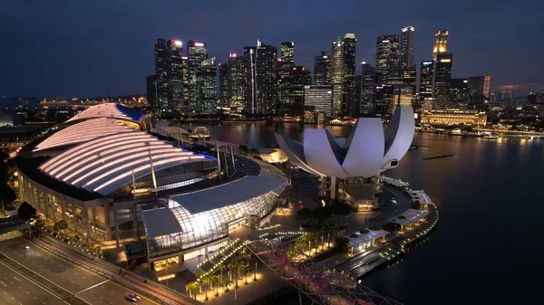 Marina Bay Singapore July 2022 Landmark Buildings Tourist Attractions Singapore — 스톡 사진