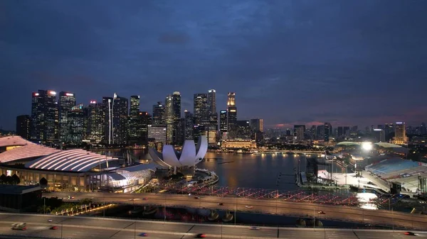 Marina Bay Singapore July 2022 Landmark Buildings Tourist Attractions Singapore — 스톡 사진