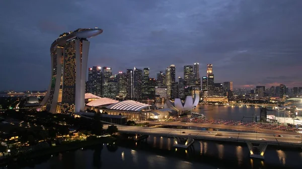 Marina Bay Singapore July 2022 Landmark Buildings Tourist Attractions Singapore — Foto de Stock