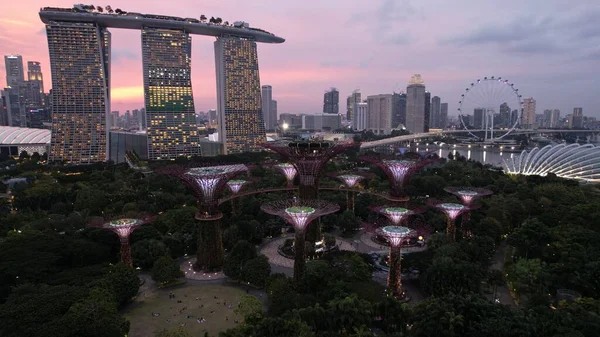 Marina Bay Singapore July 2022 Landmark Buildings Tourist Attractions Singapore — стоковое фото