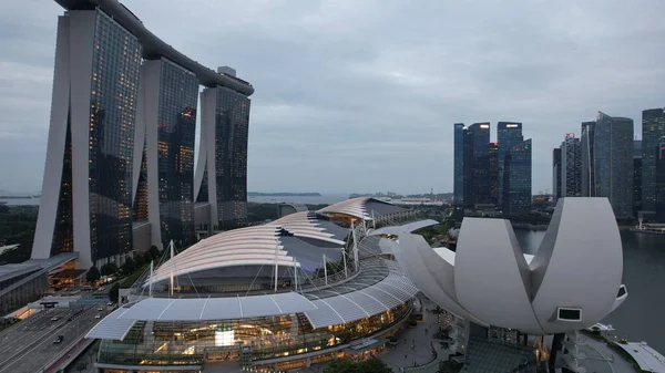 Marina Bay Singapore July 2022 Landmark Buildings Tourist Attractions Singapore — 图库照片