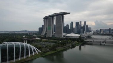 Marina Körfezi, Singapur - 13 Temmuz 2022: Singapur Tarihi Binalar ve Turist Çekimleri