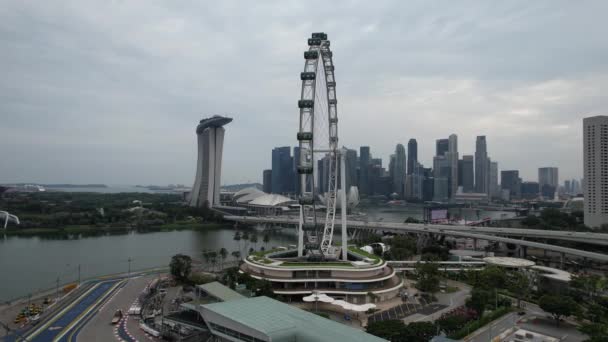 Marina Bay Singapore July 2022 Landmark Buildings Tourist Attractions Singapore — Stock Video