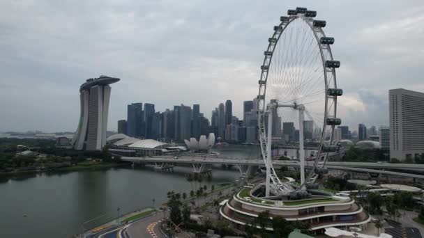 Marina Bay Singapore July 2022 Landmark Buildings Tourist Attractions Singapore — стокове відео