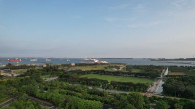 Marina Körfezi, Singapur - 13 Temmuz 2022: Singapur Tarihi Binalar ve Turist Çekimleri