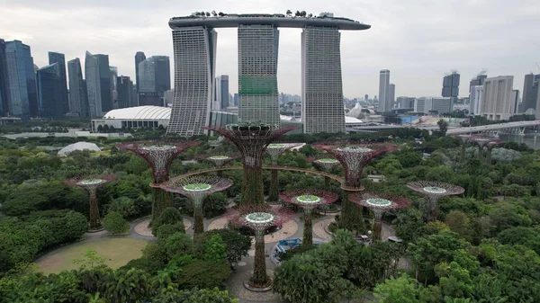 Marina Bay Singapore July 2022 Landmark Buildings Tourist Attractions Singapore — стоковое фото