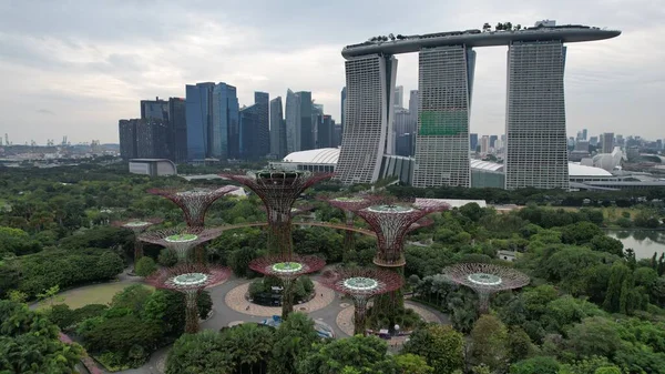 Marina Bay Singapore July 2022 Landmark Buildings Tourist Attractions Singapore — стоковое фото