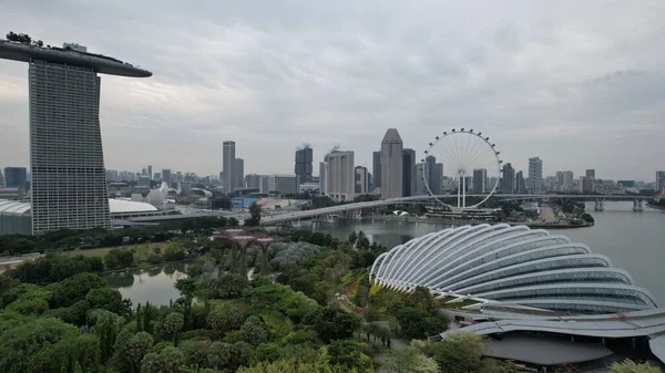 Marina Bay Singapore July 2022 Landmark Buildings Tourist Attractions Singapore — 图库照片