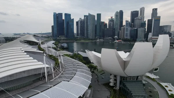 Marina Bay Singapore Juli 2022 Bezienswaardige Gebouwen Toeristische Attracties Van — Stockfoto