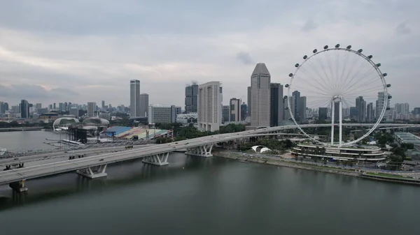 Marina Bay Singapore July 2022 Landmark Buildings Tourist Attractions Singapore — стоковое фото