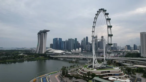 Marina Bay Singapore Juli 2022 Bezienswaardige Gebouwen Toeristische Attracties Van — Stockfoto