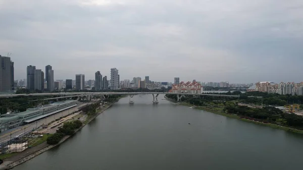 Marina Bay Singapore July 2022 Landmark Buildings Tourist Attractions Singapore — стоковое фото