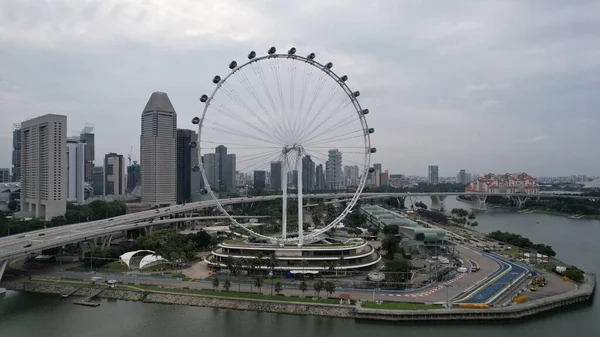 Marina Bay Singapore July 2022 Landmark Buildings Tourist Attractions Singapore — стоковое фото