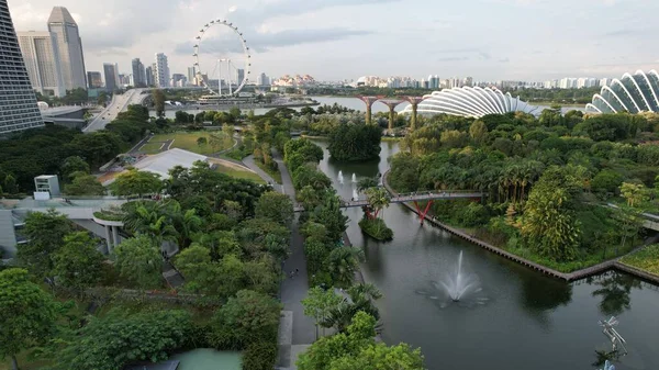 Marina Bay Singapore July 2022 Landmark Buildings Tourist Attractions Singapore — 스톡 사진