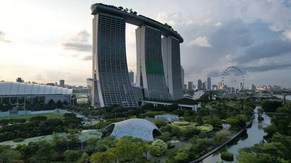 Marina Bay Singapore July 2022 Landmark Buildings Tourist Attractions Singapore — Stock fotografie