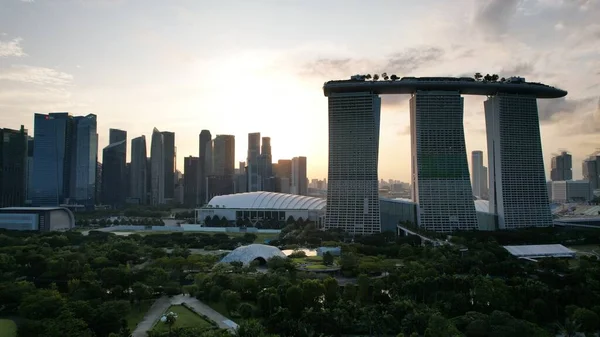 Marina Bay Singapore July 2022 Landmark Buildings Tourist Attractions Singapore — Foto Stock