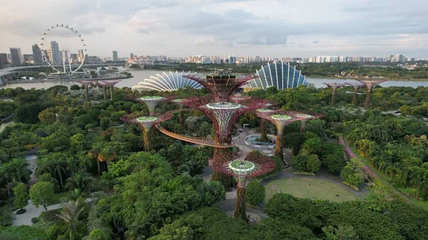 Marina Bay Singapore Липня 2022 Landmark Buildings Tourist Attractions Singapore — стокове фото