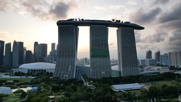 Marina Bay Singapore July 2022 Landmark Buildings Tourist Attractions Singapore — стоковое фото