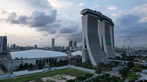 Marina Bay Singapore July 2022 Landmark Buildings Tourist Attractions Singapore — стоковое фото