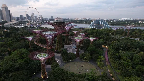 Marina Bay Singapore July 2022 Landmark Buildings Tourist Attractions Singapore — стоковое фото