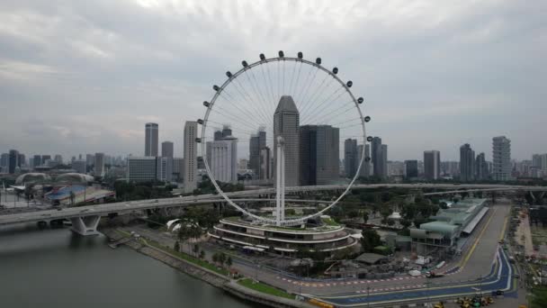 Marina Bay Singapore July 2022 Landmark Buildings Tourist Attractions Singapore — Stockvideo