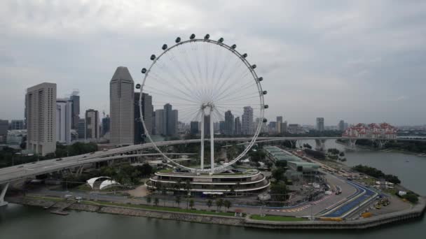 Marina Bay Singapore July 2022 Landmark Buildings Tourist Attractions Singapore — Stockvideo