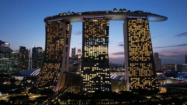 Marina Bay Singapore Липня 2022 Landmark Buildings Tourist Attractions Singapore — стокове фото