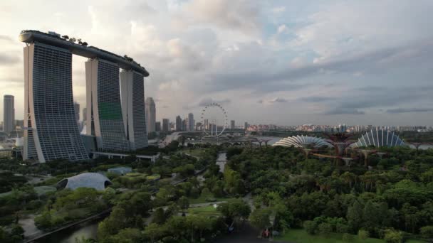 Marina Bay Singapore July 2022 Landmark Buildings Tourist Attractions Singapore — Videoclip de stoc
