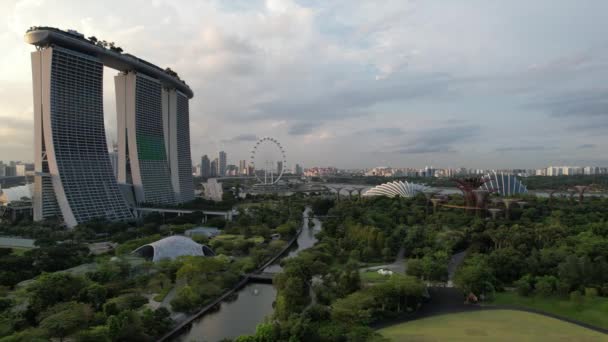 Marina Bay Singapur Lipca 2022 Zabytkowe Budynki Atrakcje Turystyczne Singapuru — Wideo stockowe